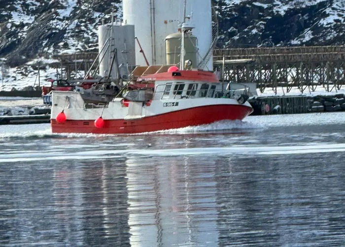 Willa Enebolig Med Eventyrlig Beliggenhet Like Ved Sjoen I Lofoten *